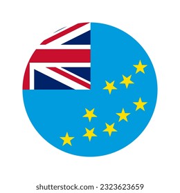 Tuvalu flag simple illustration for independence day or election