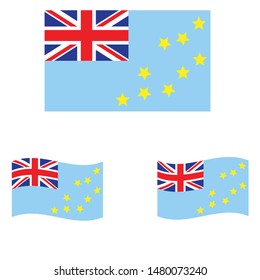 Tuvalu flag. Simple vector. National flag of Tuvalu 