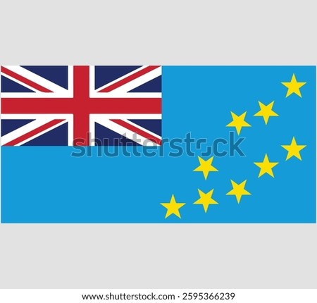 Tuvalu Flag Vector Design , Tuvalu Country Flag