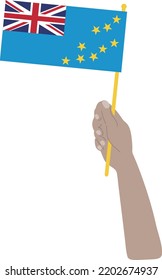 Tuvalu Flag vector hand  drawn,Tuvaluan dollar vector hand drawn