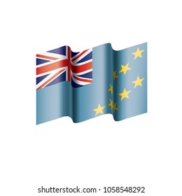 Tuvalu flag, vector illustration