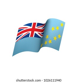 Tuvalu flag, vector illustration on a white background