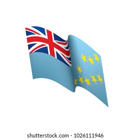 Tuvalu flag, vector illustration on a white background