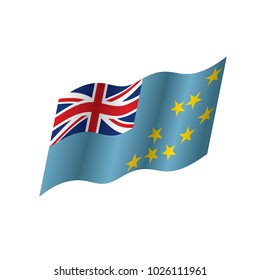 Tuvalu flag, vector illustration on a white background