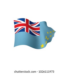 Tuvalu flag, vector illustration on a white background
