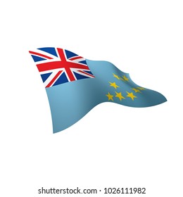 Tuvalu flag, vector illustration on a white background