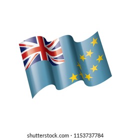 Tuvalu flag, vector illustration on a white background