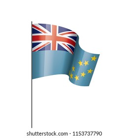 Tuvalu flag, vector illustration on a white background