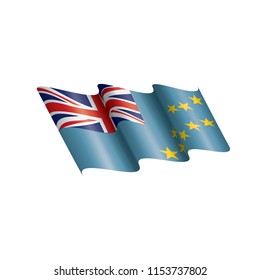 Tuvalu flag, vector illustration on a white background