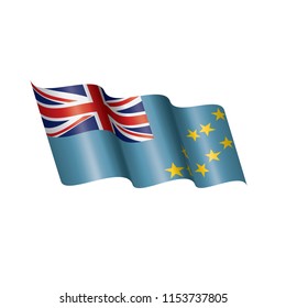 Tuvalu flag, vector illustration on a white background