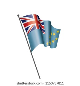 Tuvalu flag, vector illustration on a white background