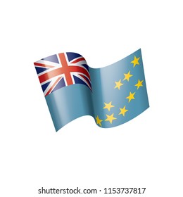 Tuvalu flag, vector illustration on a white background