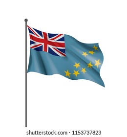 Tuvalu flag, vector illustration on a white background