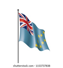 Tuvalu flag, vector illustration on a white background