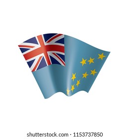 Tuvalu flag, vector illustration on a white background