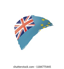 Tuvalu flag, vector illustration on a white background.