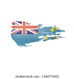 Tuvalu flag, vector illustration on a white background.