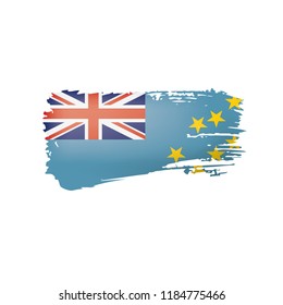 Tuvalu flag, vector illustration on a white background.