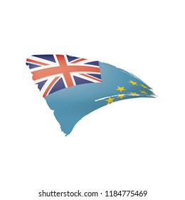Tuvalu flag, vector illustration on a white background.