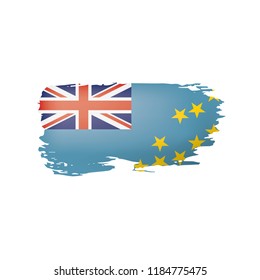 Tuvalu flag, vector illustration on a white background.