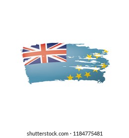 Tuvalu flag, vector illustration on a white background.