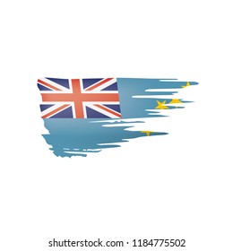Tuvalu flag, vector illustration on a white background.