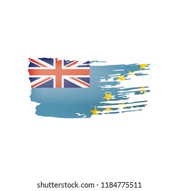 Tuvalu flag, vector illustration on a white background.