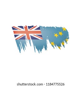 Tuvalu flag, vector illustration on a white background.
