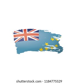 Tuvalu flag, vector illustration on a white background.