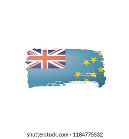 Tuvalu flag, vector illustration on a white background.