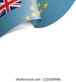 Tuvalu flag, vector illustration on a white background