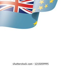 Tuvalu flag, vector illustration on a white background