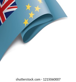 Tuvalu flag, vector illustration on a white background