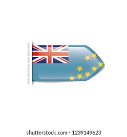 Tuvalu flag, vector illustration on a white background