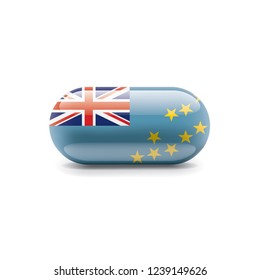 Tuvalu flag, vector illustration on a white background