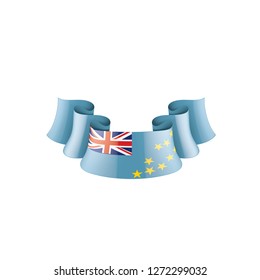 Tuvalu flag, vector illustration on a white background