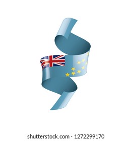 Tuvalu flag, vector illustration on a white background