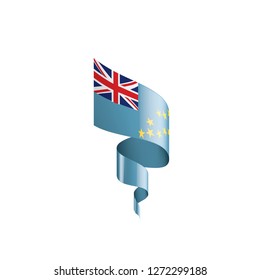 Tuvalu flag, vector illustration on a white background