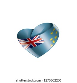 Tuvalu flag, vector illustration on a white background