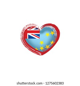 Tuvalu flag, vector illustration on a white background