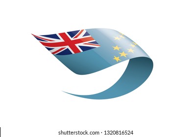 Tuvalu flag, vector illustration on a white background