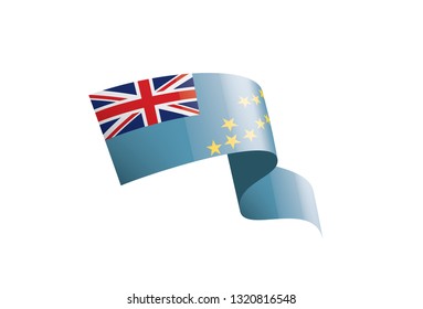 Tuvalu flag, vector illustration on a white background