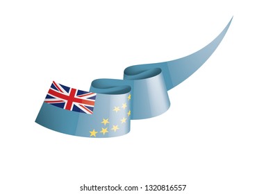 Tuvalu flag, vector illustration on a white background
