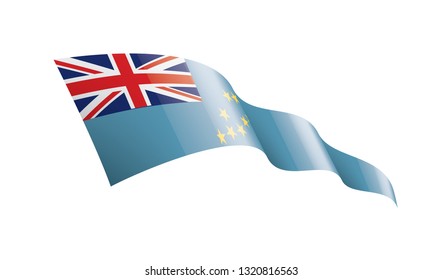 Tuvalu flag, vector illustration on a white background