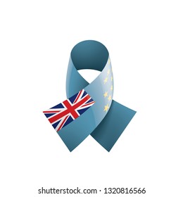 Tuvalu flag, vector illustration on a white background