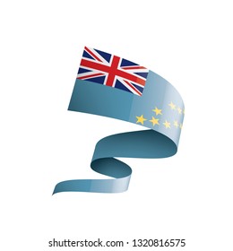 Tuvalu flag, vector illustration on a white background