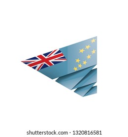 Tuvalu flag, vector illustration on a white background