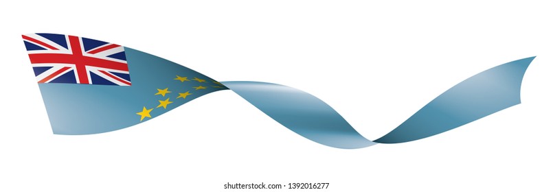 Tuvalu flag, vector illustration on a white background