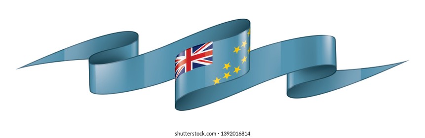 Tuvalu flag, vector illustration on a white background