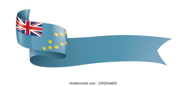 Tuvalu flag, vector illustration on a white background